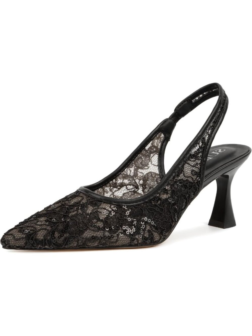 Elegant Lace Wedding Heels for Women | Mesh Slingback Kitten Pumps, Bridal Shoes